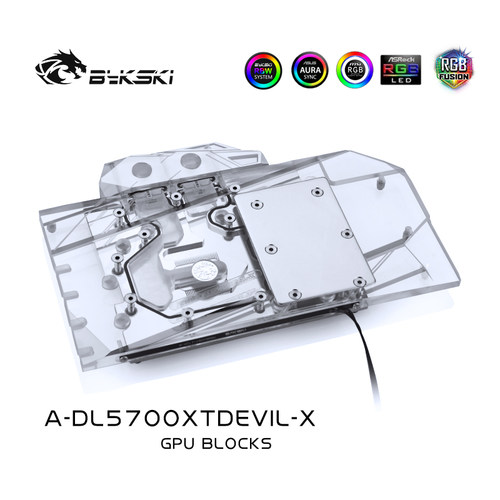 Bykski A-DL5700XTDEVIL-X 显卡水冷头 迪兰5700XT Red Devil红魔