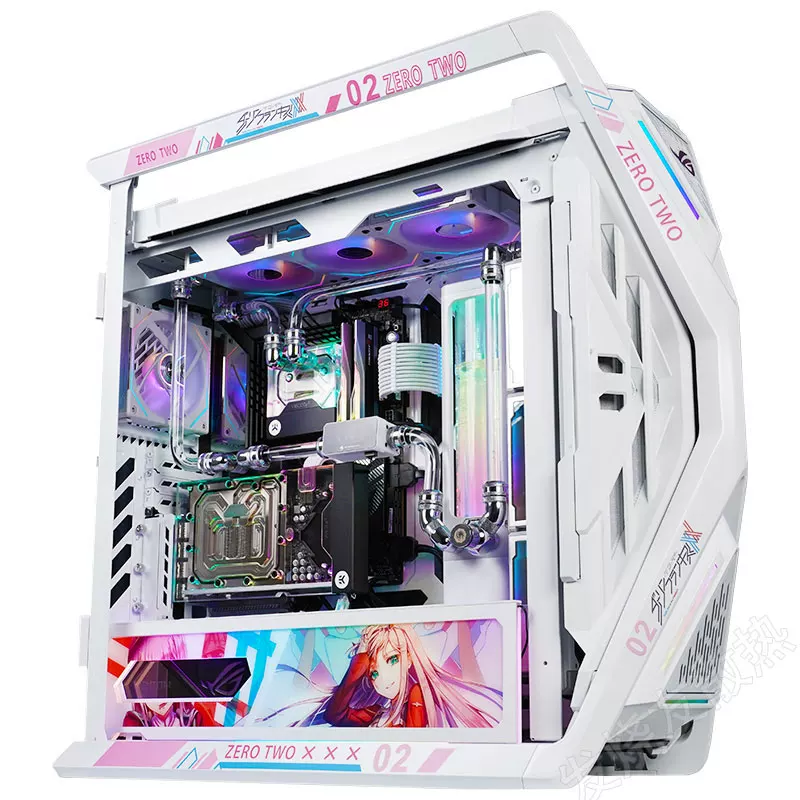 Объятия друга Вода Холодная | ASUS Createion God GR701 жесткая трубка EK разрезанная водяная холодная 13900+RTX4090 теплоотвод