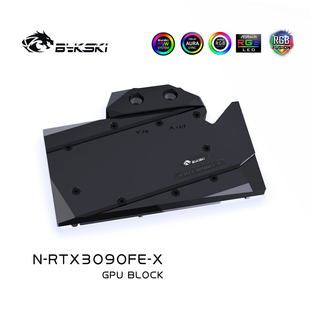 NVIDIA公版 BykskiN RTX3080FE RTX3080显卡全覆盖冷头套装