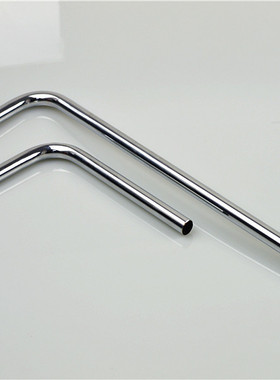 14MM不锈钢电镀硬管 90度金属管 银色 水冷金属L型弯管