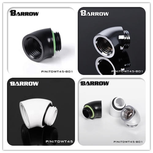 BARROWG1/4黑亮银45度转接座