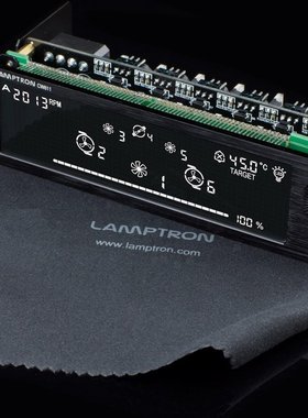 Lamptron CW611水冷水泵 风扇 调速器 单路36W触膜屏