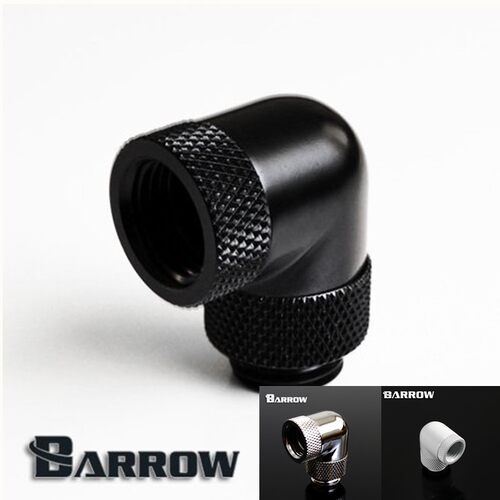 Barrow G1/4 黑/银色 90度双旋转转接座 TWT90S - 封面