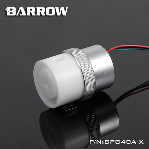 Barrow白色 水冷系统专用全覆盖水泵套装PWM调速18W水泵SPG40A-X