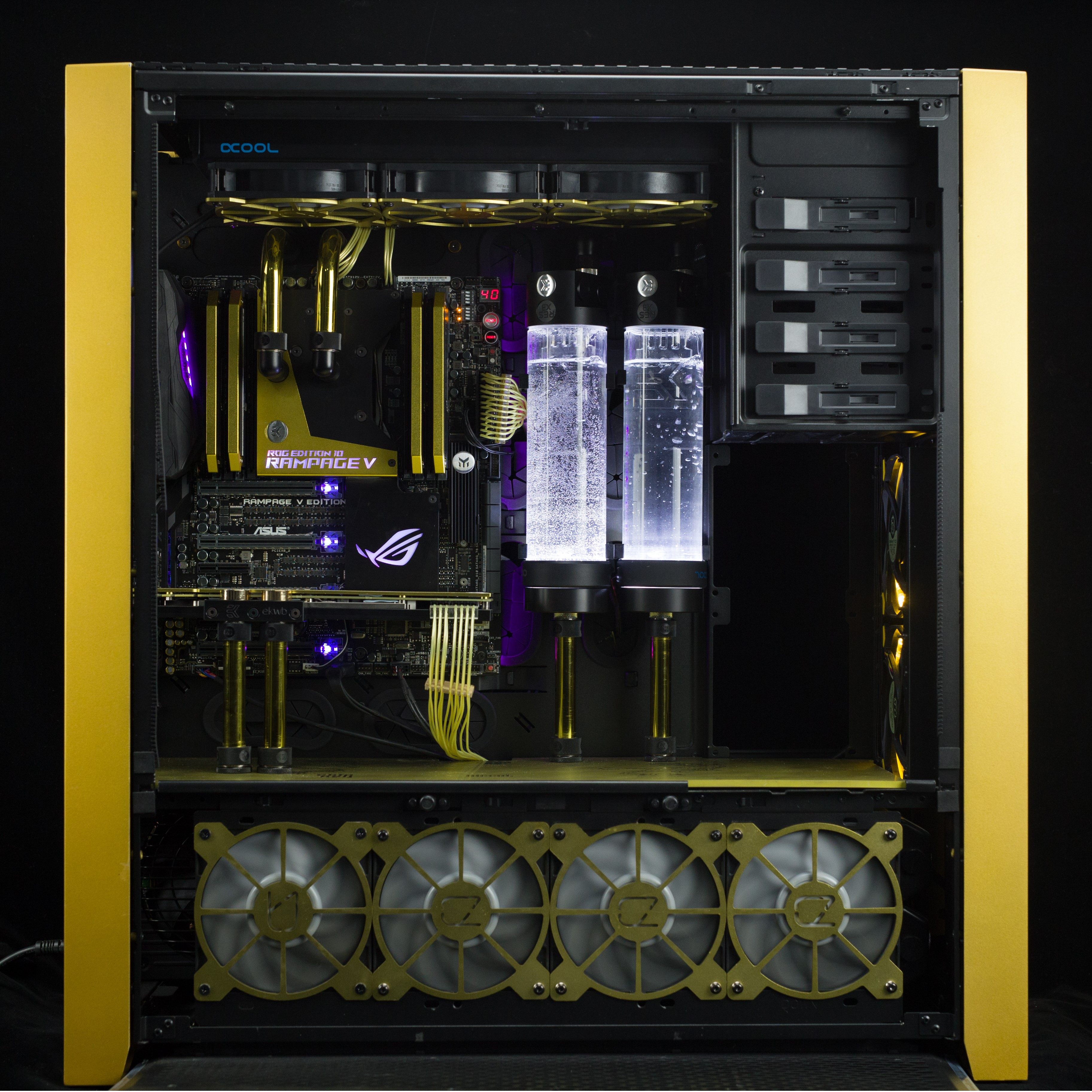 AEGIR X 海盗船哥斯拉900D EKWB订制水冷简约分体铜管水冷主机