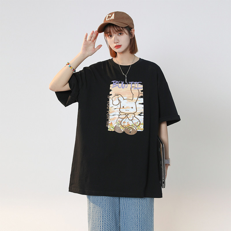 夏季情侣装纯棉短袖t恤宽松衣服ins潮流半袖潮牌T86P28,男装T恤,星座410(原411)