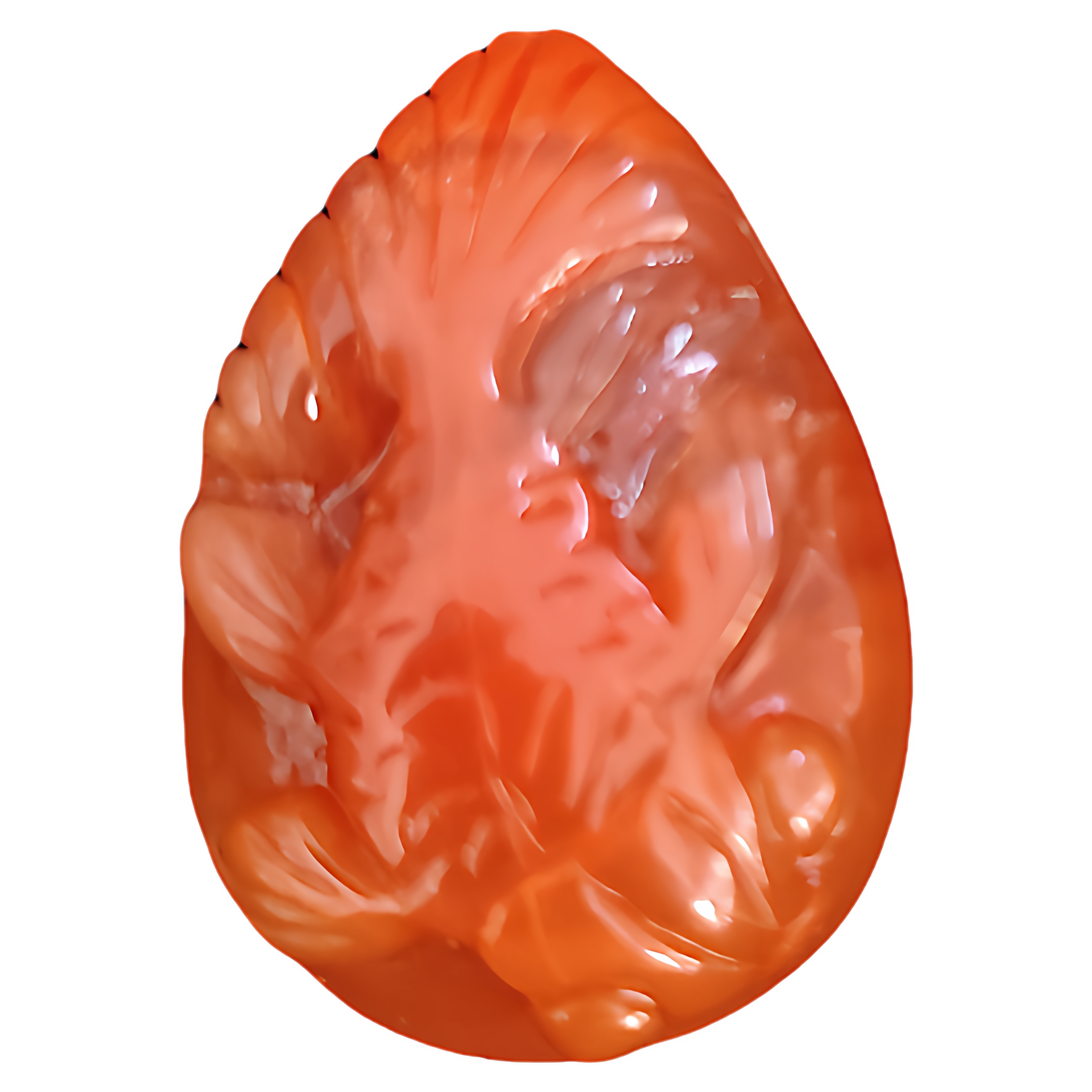 原创手雕天然瓦西南红鱼玫瑰花牡丹花荷花多题材水滴型吊坠儿