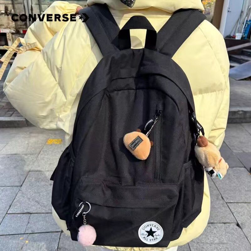 正品匡威双肩包男女学生书包初中高中简约百搭帆布Converse背包