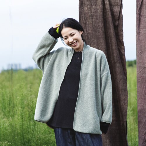 雨文她城山羊绒女款高级感开衫