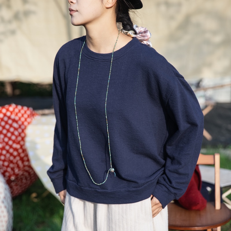 雨文她城100%有机棉简约款卫衣