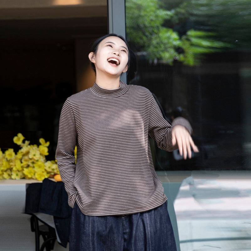 雨文她城原创女秋冬款打底衫