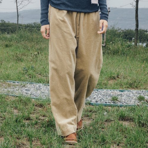 雨文她城原创女秋冬灯芯绒休闲裤