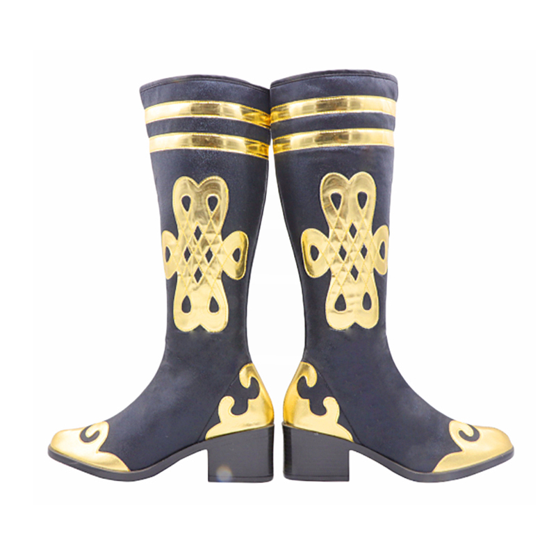 新款蒙古舞蹈靴高筒鞋子男女少数民族蒙古族藏族舞台演出舞蹈靴子