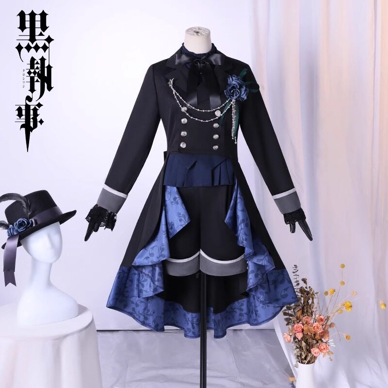 黑执事cos服绿魔女篇黑玫瑰夏尔二次元cosplay服装男装假发
