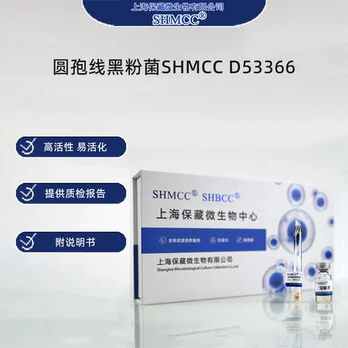 圆孢线黑粉菌SHMCC D53366 0代标准菌种冻干粉