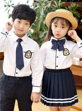 新款英伦春秋季中小学生校服套装
