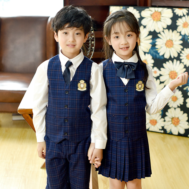 英伦春秋冬季西装马甲幼儿园园服