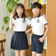 英伦学院风幼儿园园服 T恤套装 中小学生班服校服男童女童夏季 短袖
