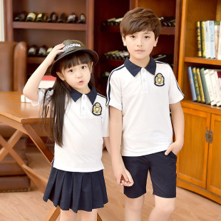 幼儿园园服夏季 短袖 英伦学院风运动服校服男女童中小学生班服套装