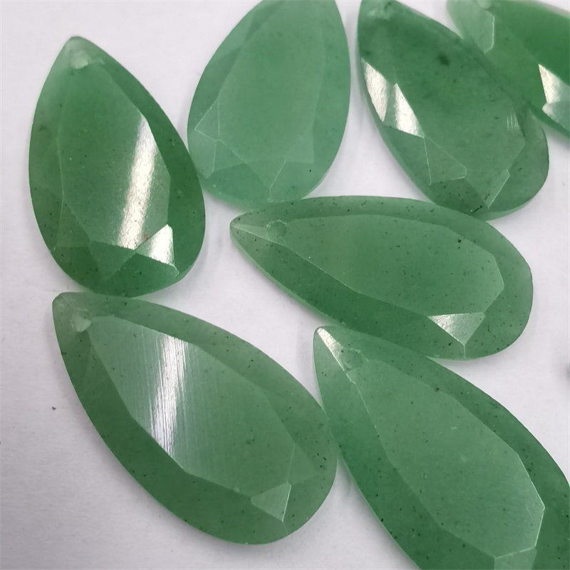 天然绿东陵水滴形硬盘切角梨形横孔吊坠手工饰品DIY项链耳饰配件,饰品/流行首饰/时尚饰品新,DIY配件,淘宝优惠券,粉丝福利购,淘宝优惠卷
