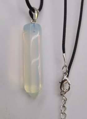 情侣蛋白水晶六棱柱吊坠六角柱