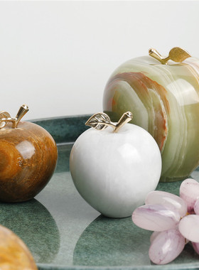 玉石葡萄苹果酒柜工艺品家居摆件