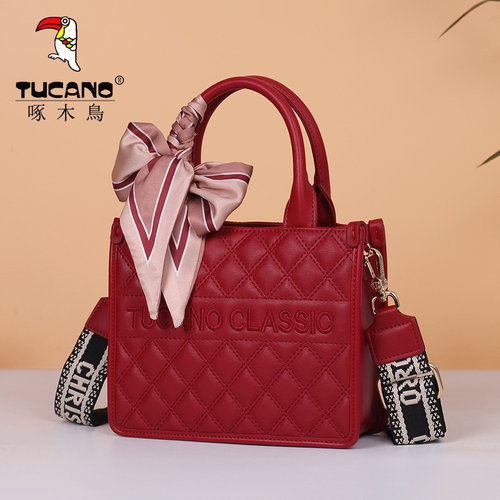 啄木鸟菱格小香风手提包高级感潮