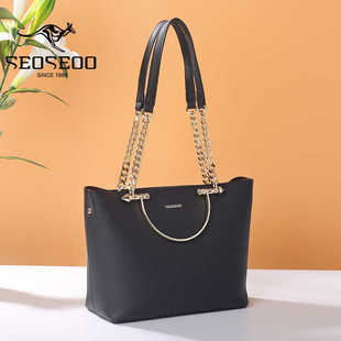 南奥九州袋鼠女包2026春季新款真品牌子手提包托特包大容量单肩包