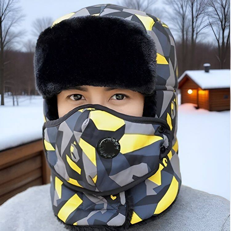 冬天迷彩雷锋帽男女款护耳户外防寒棉帽加绒加厚骑车防风防寒帽子,服饰配件/皮带/帽子/围巾,帽子,淘宝优惠券,粉丝福利购,淘宝优惠卷