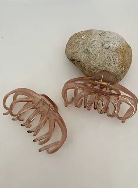 Chris 法式慵懒优雅亚克力抓夹气质盘发后脑勺发抓 ins韩版发夹