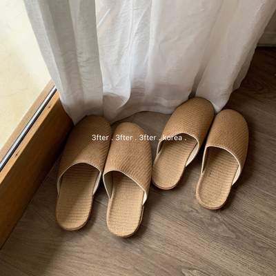 Chris 日式马来草亚麻拖鞋女家用室内防滑木地板夏天家居凉拖鞋