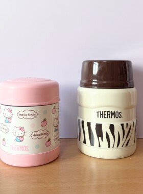 SK3000膳魔师大容量儿童焖烧罐THERMOS食品罐不锈钢带折叠勺470ml