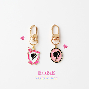 Ylstyls acc粉色芭比娃娃Airpods挂件钥匙扣包包拉链扣手作小礼物