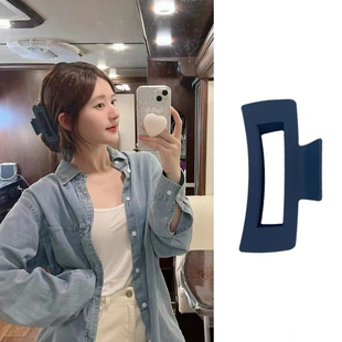 赵露思同款 头饰 抓夹气质几何镂空方形鲨鱼夹盘发夹子发抓秋冬新款