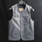 AUTUMN AND WINTER VEST TOP LAYER COWHIDE LEATHER LEATHER JACKET MENS MOTORCYCLE SIMPLE MULTI-POCKET JAPANESE VINTAGE LEATHER VEST SHOULDERS