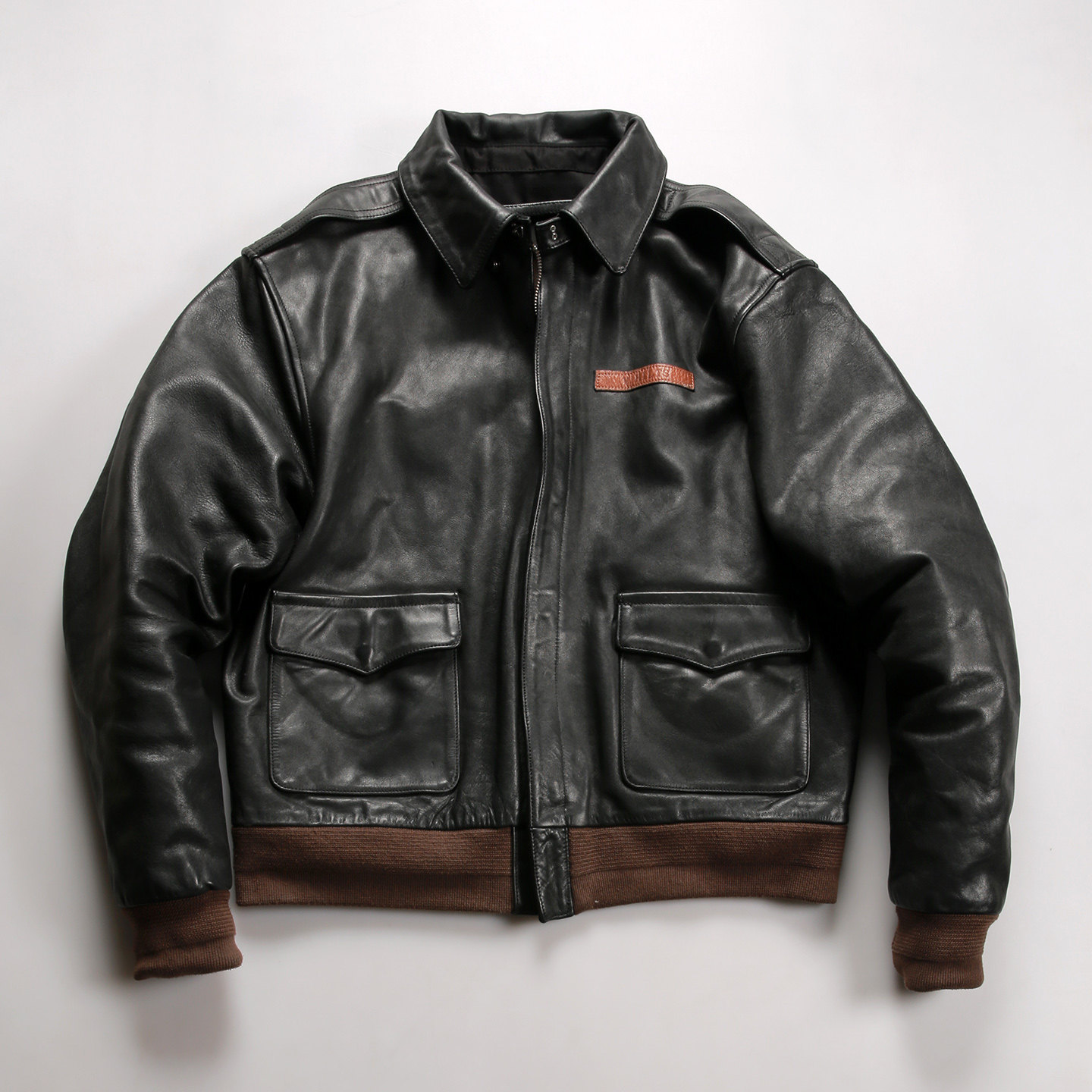 美式经典A2飞行员夹克男头层牛皮飞行服真皮皮衣男短款修身秋冬