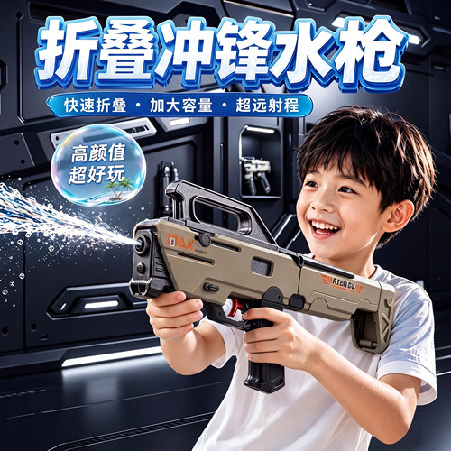 启乐源折叠连发水枪大容量