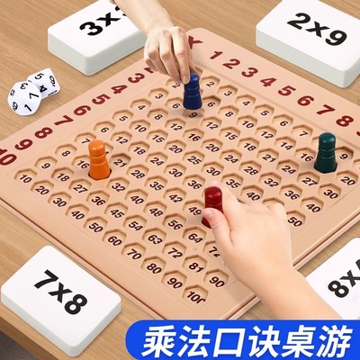 大九九乘法口诀表背诵神器二年级桌游教具练习板99除法数学训练器