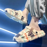 Летние спортивные тапочки в стиле Crocs, нескользящие ультрамягкие босоножки, мюли, подходят для носки на улице, можно носить двумя способами, закрытый носок, коллекция 2024 года