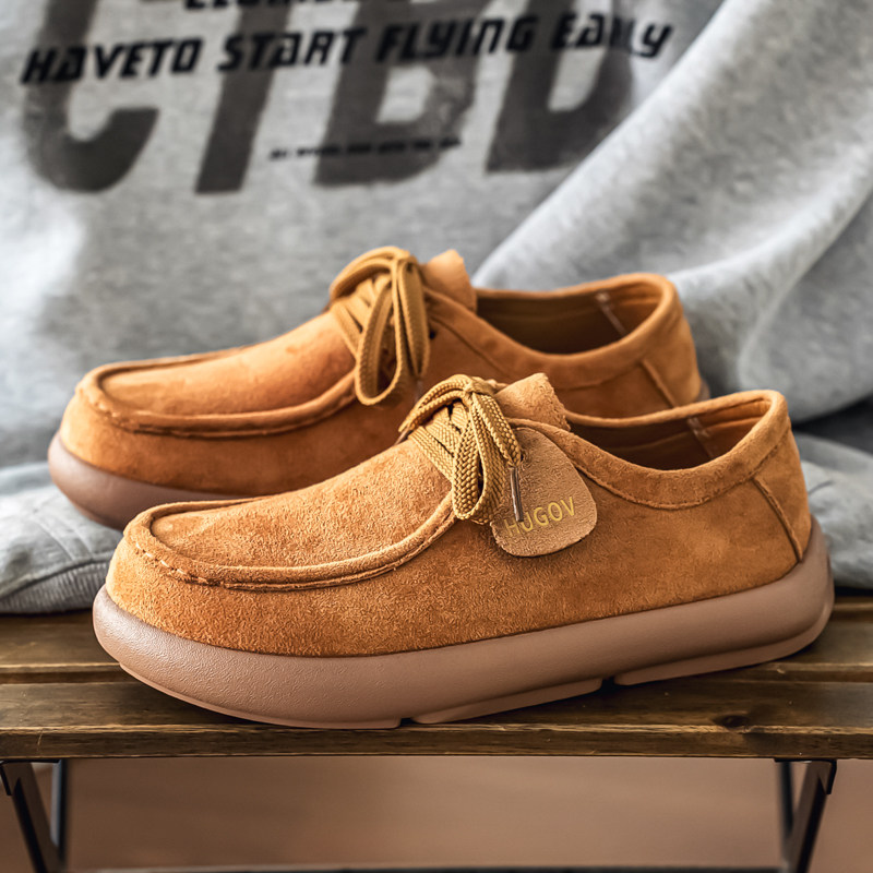 男鞋冬季复古百搭厚底休闲板鞋青少年一脚蹬软底开车小土豆勃肯鞋,流行男鞋,单鞋,淘宝优惠券,粉丝福利购,淘宝优惠卷