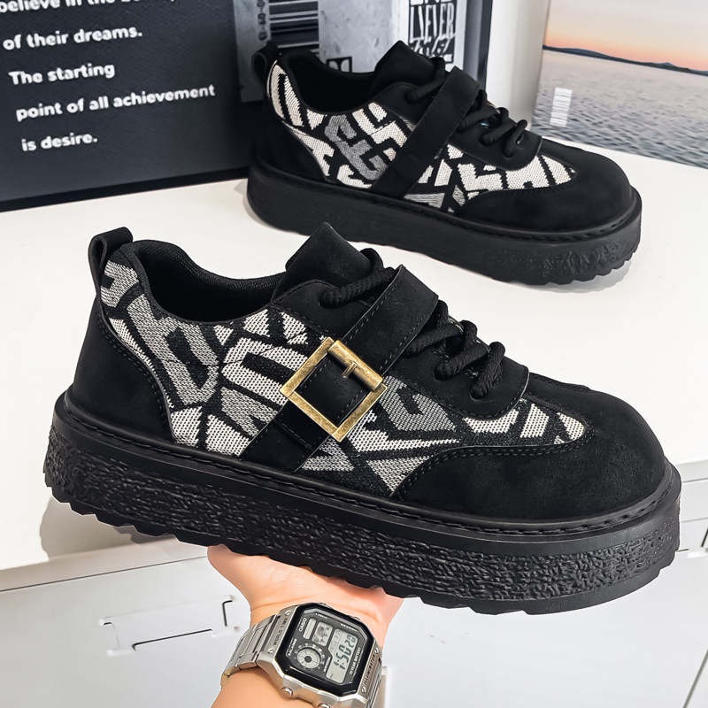 勃肯鞋男鞋冬季潮流百搭厚底增高休闲板鞋青少年防滑皮面运动潮鞋,流行男鞋,休闲板鞋,淘宝优惠券,粉丝福利购,淘宝优惠卷