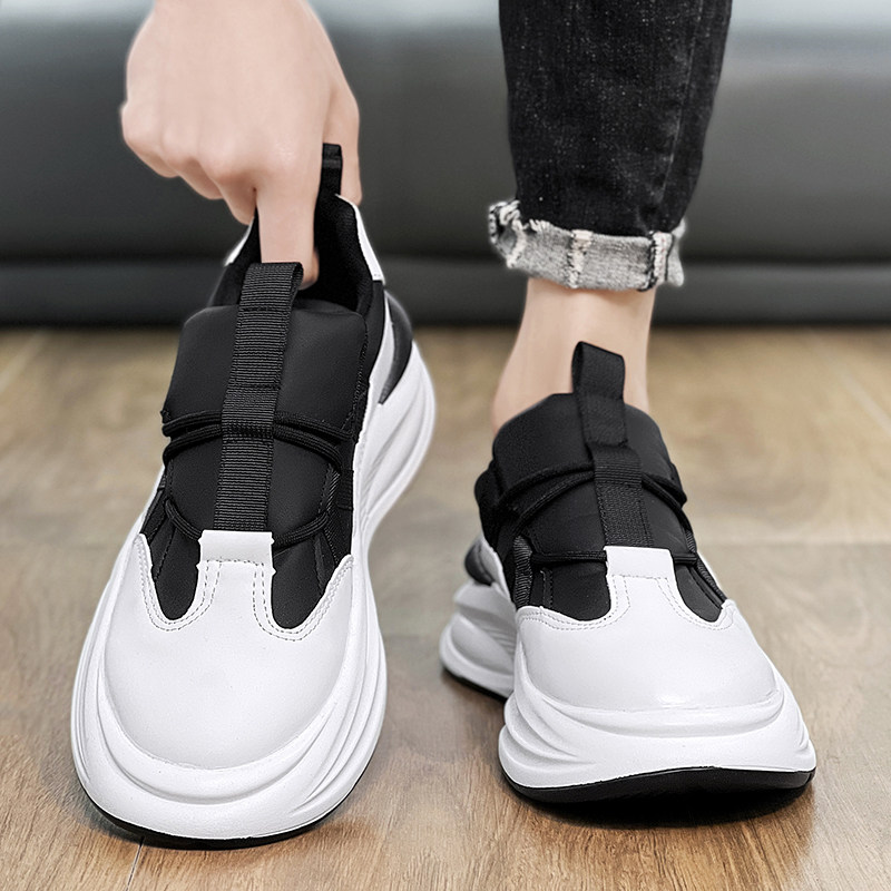 网红爆款男鞋冬季2026新款阿甘运动鞋男款防滑厚底跑步休闲老爹鞋