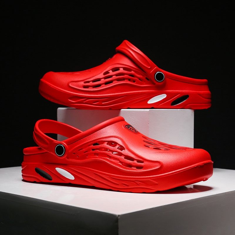 洞洞鞋男夏季外穿防滑沙滩运动软底增高凉鞋两用开车夏天大码凉拖,流行男鞋,包头拖,淘宝优惠券,粉丝福利购,淘宝优惠卷