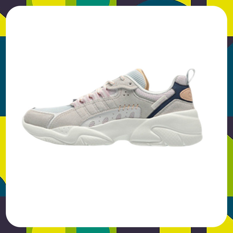 李宁休闲鞋女鞋新款追月经典老爹鞋时尚低帮运动鞋aglq248