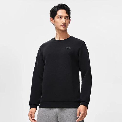 Lining/李宁正品健身系列男子运动休闲舒适圆领套头卫衣AWDT101