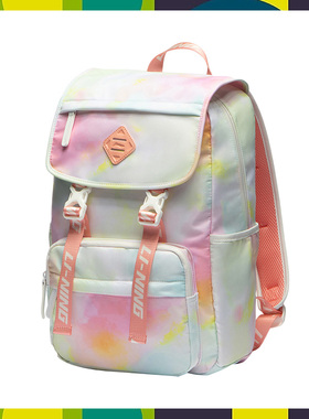 李宁儿童双肩包新款女童运动轻便休闲背包书包运动包YBSR022