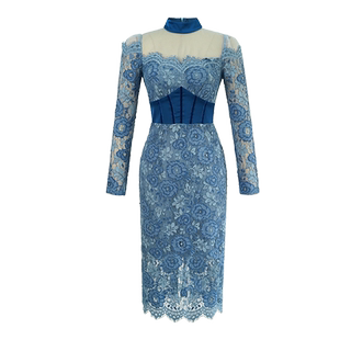 蕾丝性感包臀连衣裙女2026新款拼接女人味气质名媛轻熟风成熟裙子