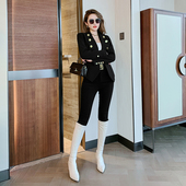 修身 干练气质外套2026年秋冬新款 小西装 本命年红色女装 短款 轻奢女