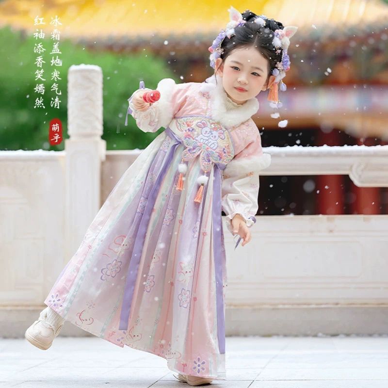 汉服女童仙气古风加绒国风公主裙