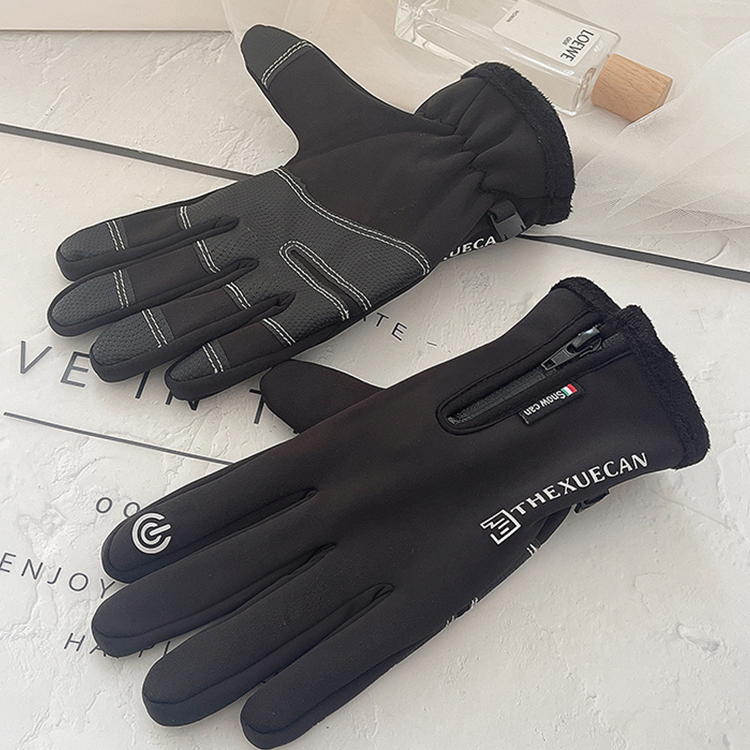 骑行手套女男冬季加绒厚运动装备触屏运动春秋天保暖薄款自行车